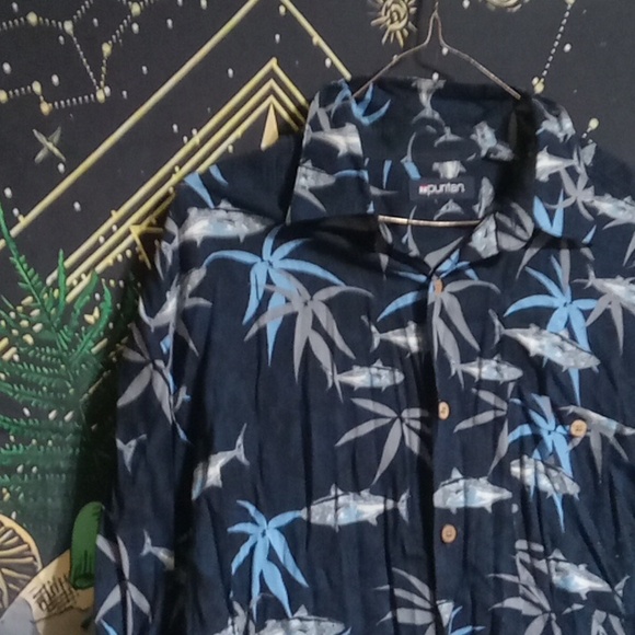 Men's casual button down shirt sz M - Picture 2 of 3